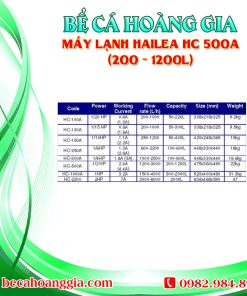 Máy lạnh Hailea HC 500A (200 – 1200L)